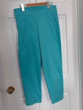 Laura Byrnes cigarette pants in teal